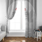 Tunisia Football Window Curtain Eagles of Carthage Go Champion - White Color - African Pride