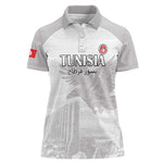 Custom Tunisia Football Women Polo Shirt Eagles of Carthage Go Champion - White Color - African Pride