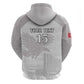 Custom Tunisia Football Zip Hoodie Eagles of Carthage Go Champion - White Color - African Pride