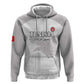 Custom Tunisia Football Zip Hoodie Eagles of Carthage Go Champion - White Color - African Pride