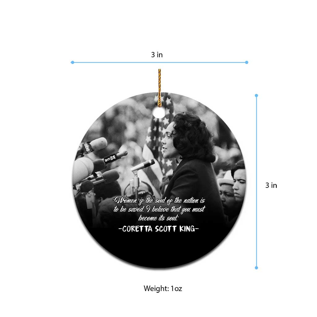 Civil Rights Leaders Peaceful Courage Ceramic Ornament Coretta Scott King - African Pride