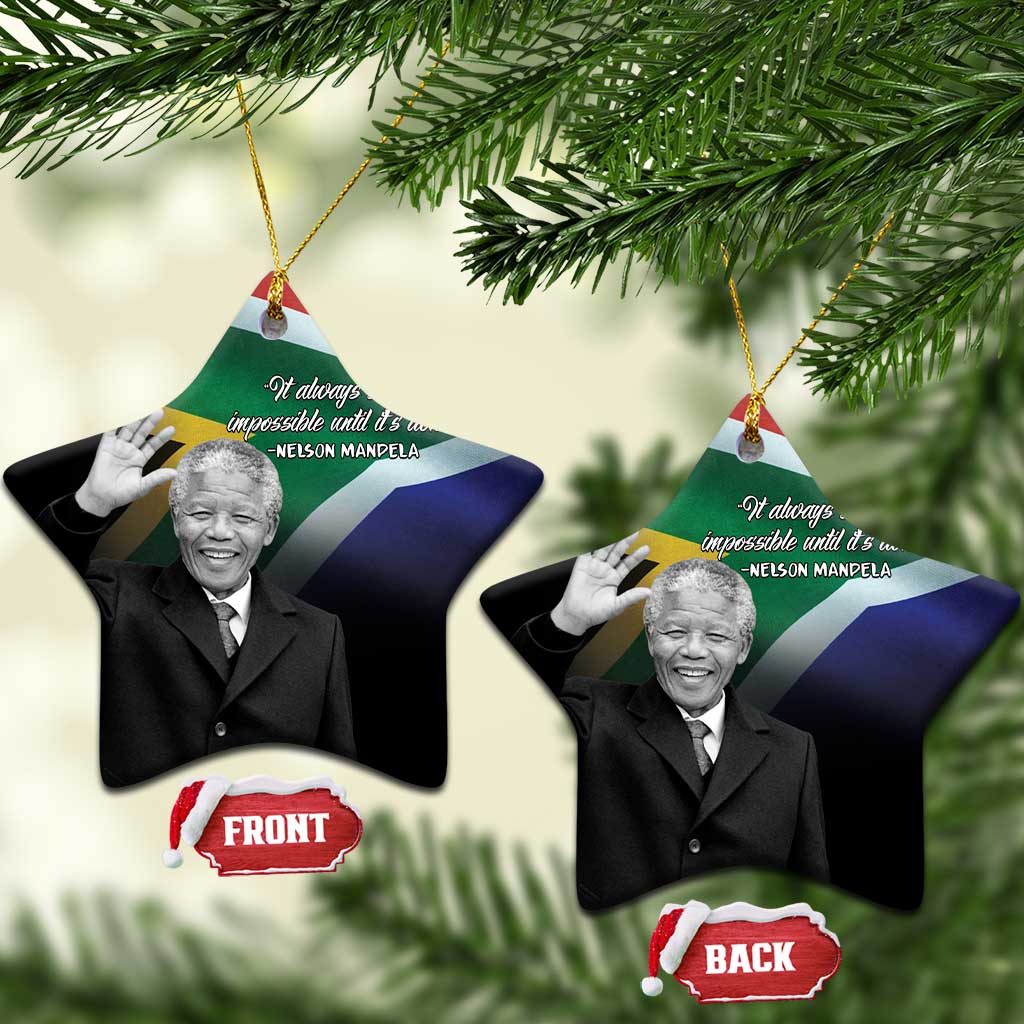 Civil Rights Leaders Unbreakable Hope Ceramic Ornament Nelson Mandela - African Pride