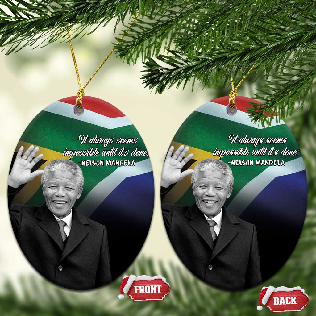 Civil Rights Leaders Unbreakable Hope Ceramic Ornament Nelson Mandela - African Pride