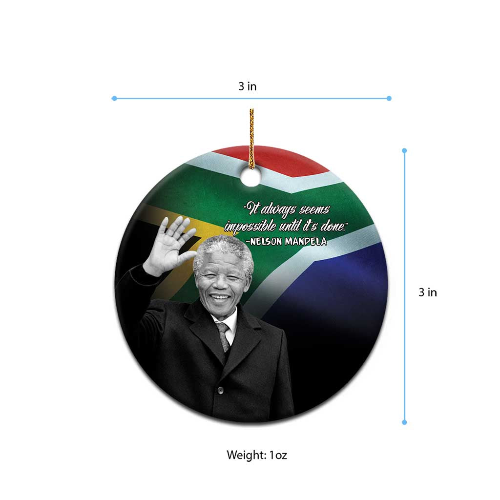 Civil Rights Leaders Unbreakable Hope Ceramic Ornament Nelson Mandela - African Pride