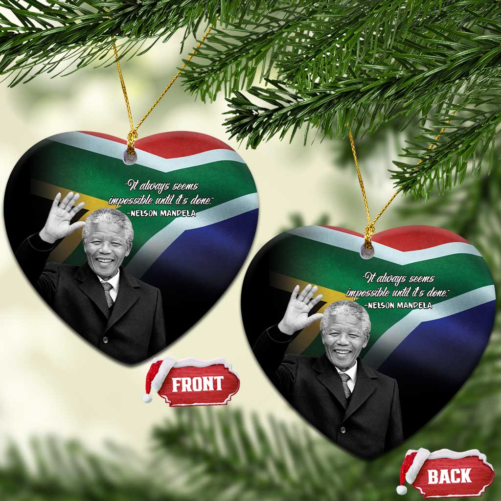 Civil Rights Leaders Unbreakable Hope Ceramic Ornament Nelson Mandela - African Pride