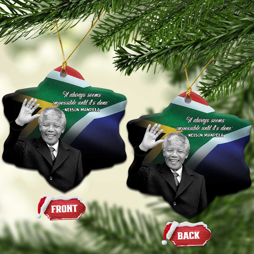Civil Rights Leaders Unbreakable Hope Ceramic Ornament Nelson Mandela - African Pride