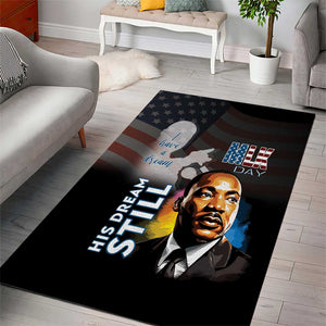 Black Americans Happy MLK Day Area Rug I Have A Dream