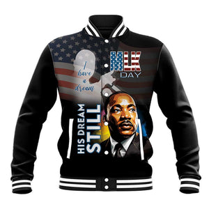 Black Americans Happy MLK Day Baseball Jacket I Have A Dream