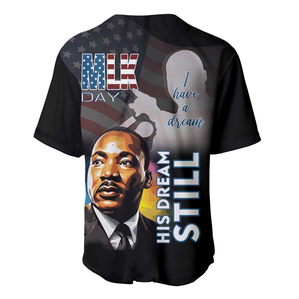 Black Americans Happy MLK Day Baseball Jersey I Have A Dream
