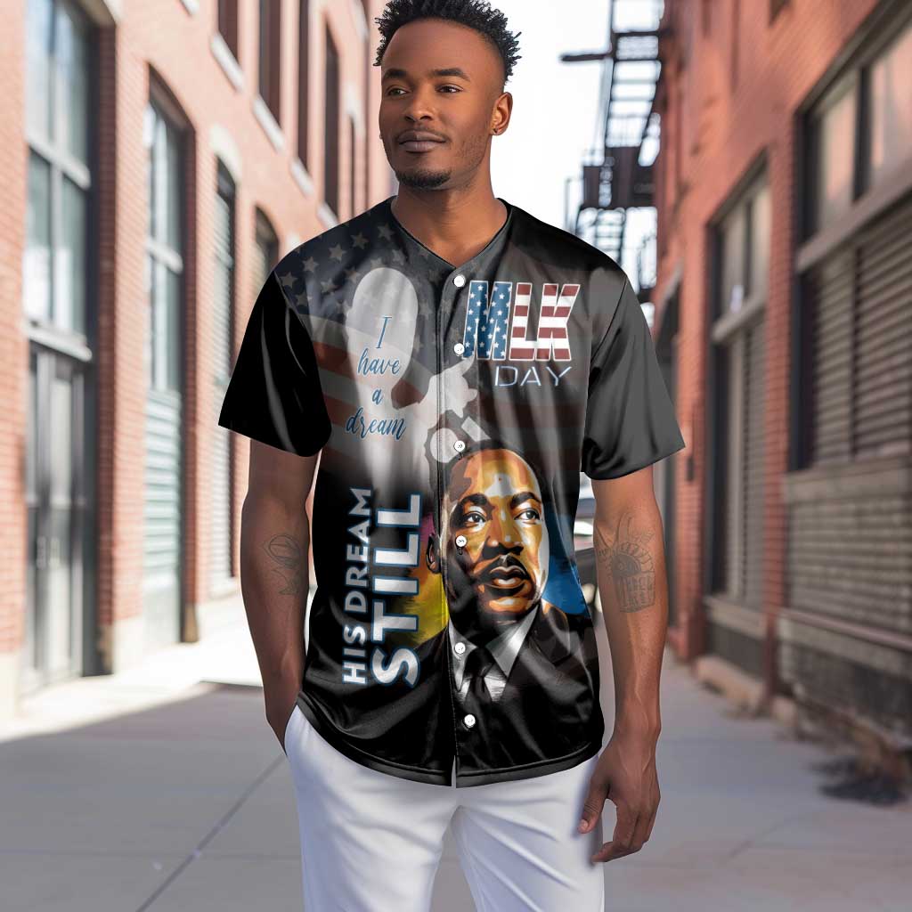Black Americans Happy MLK Day Baseball Jersey I Have A Dream