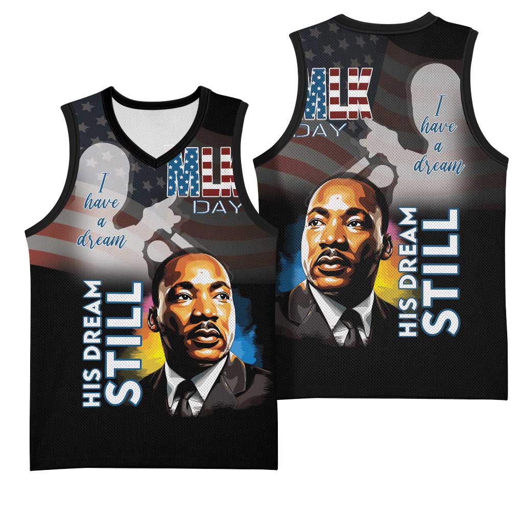 Black Americans Happy MLK Day Basketball Jersey I Have A Dream LT15