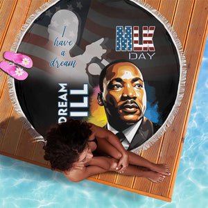 Black Americans Happy MLK Day Beach Blanket I Have A Dream