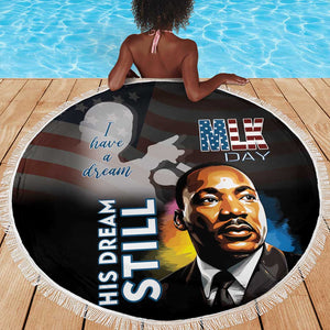 Black Americans Happy MLK Day Beach Blanket I Have A Dream