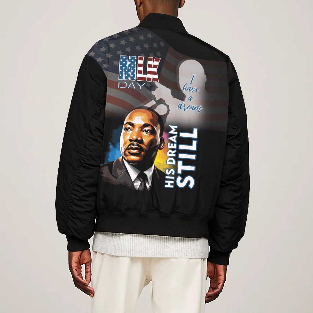 Black Americans Happy MLK Day Bomber Jacket I Have A Dream
