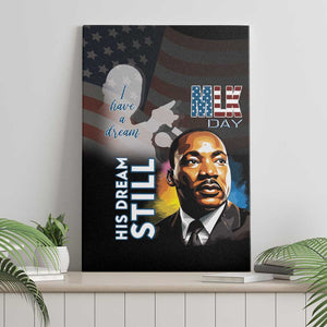 Black Americans Happy MLK Day Canvas Wall Art I Have A Dream