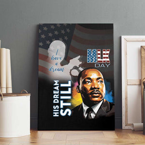 Black Americans Happy MLK Day Canvas Wall Art I Have A Dream