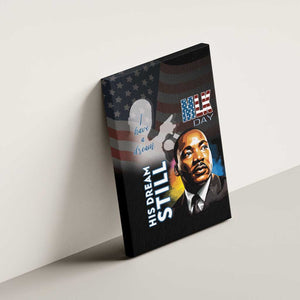 Black Americans Happy MLK Day Canvas Wall Art I Have A Dream