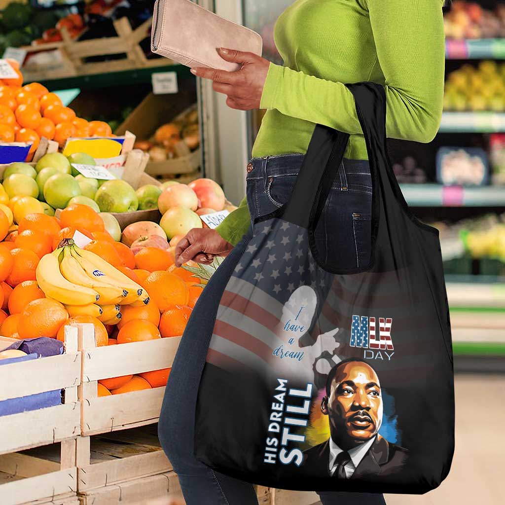 Black Americans Happy MLK Day Grocery Bag I Have A Dream