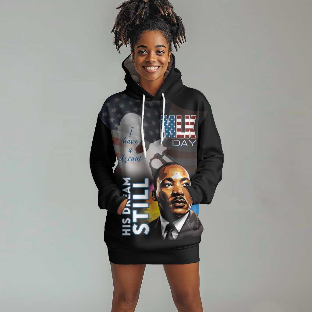 Black Americans Happy MLK Day Hoodie Dress I Have A Dream