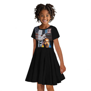 Black Americans Happy MLK Day Kid Short Sleeve Dress I Have A Dream