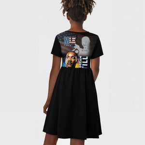 Black Americans Happy MLK Day Kid Short Sleeve Dress I Have A Dream