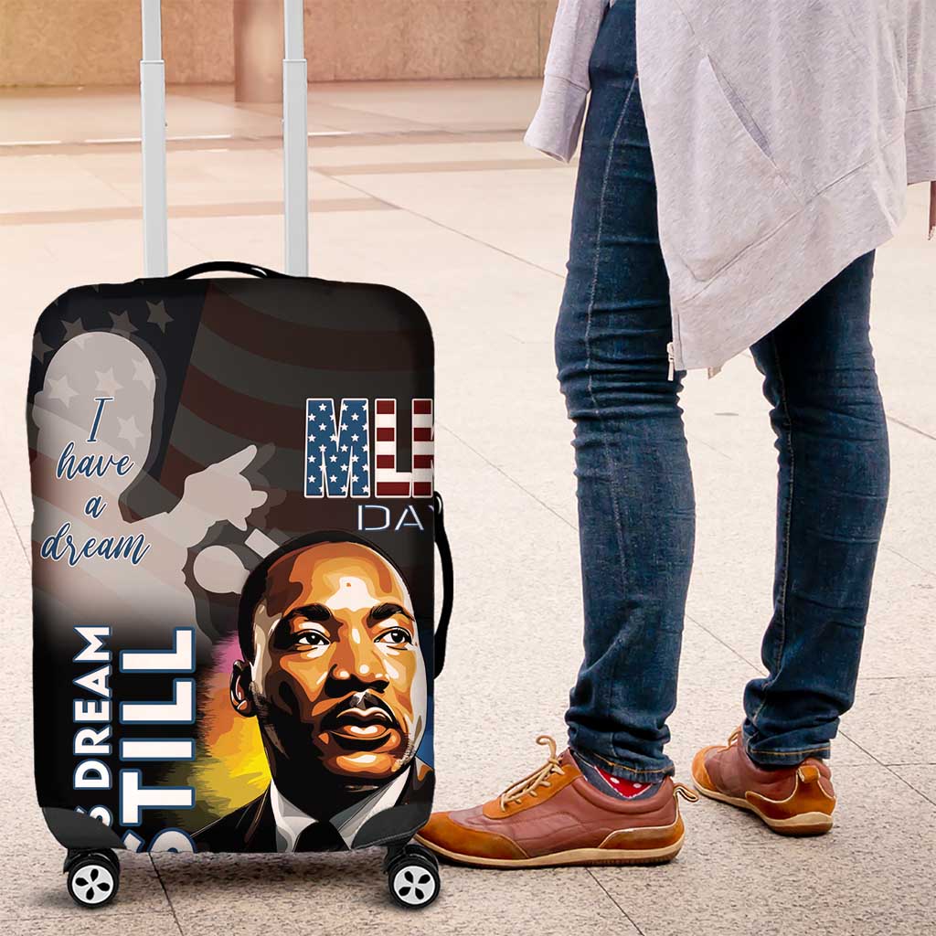 Black Americans Happy MLK Day Luggage Cover I Have A Dream