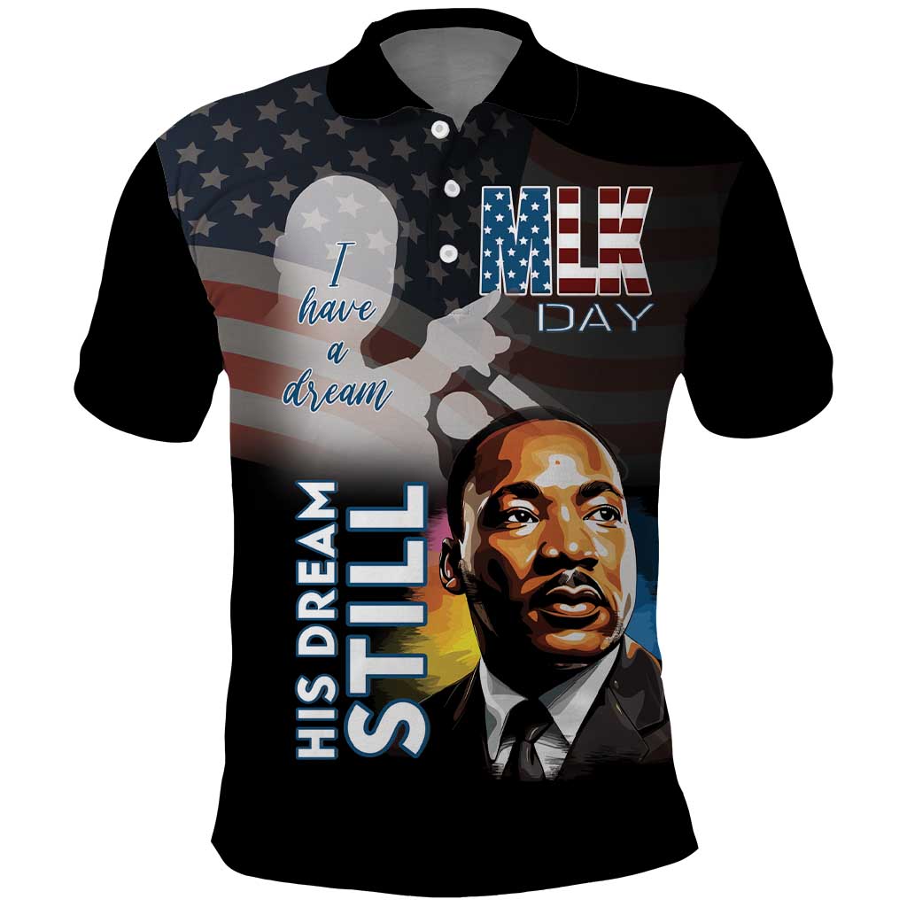 Black Americans Happy MLK Day Polo Shirt I Have A Dream