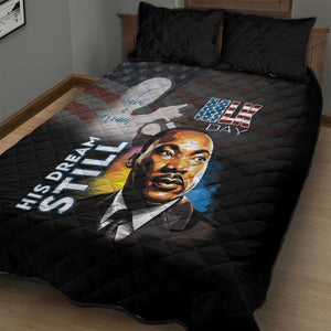 Black Americans Happy MLK Day Quilt Bed Set I Have A Dream