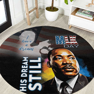 Black Americans Happy MLK Day Round Carpet I Have A Dream