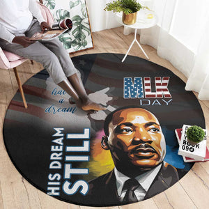 Black Americans Happy MLK Day Round Carpet I Have A Dream