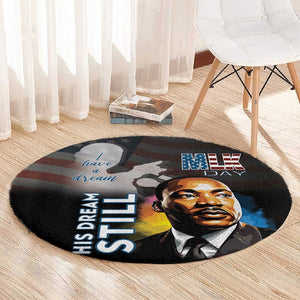 Black Americans Happy MLK Day Round Carpet I Have A Dream