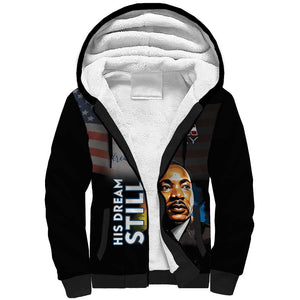 Black Americans Happy MLK Day Sherpa Hoodie I Have A Dream