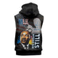 Black Americans Happy MLK Day Sleeveless Zip Hoodie I Have A Dream - African Pride