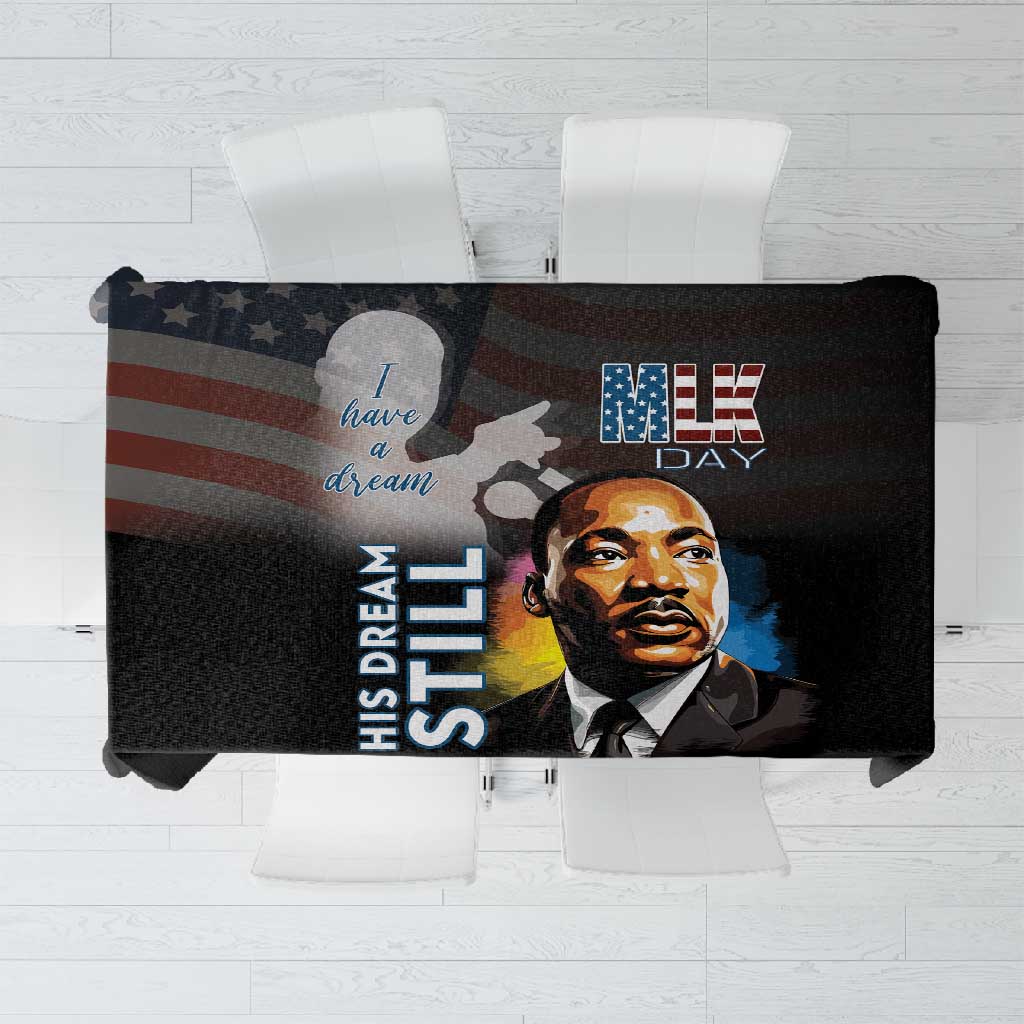 Black Americans Happy MLK Day Tablecloth I Have A Dream