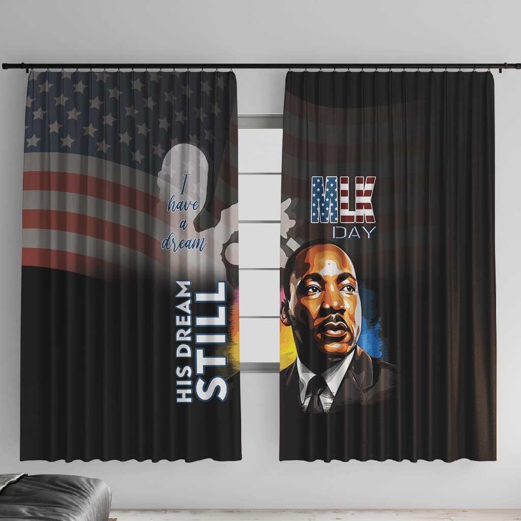 Black Americans Happy MLK Day Window Curtain I Have A Dream