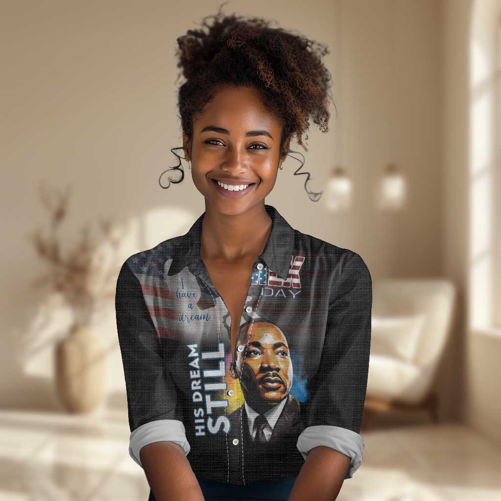 Black Americans Happy MLK Day Women Casual Shirt I Have A Dream