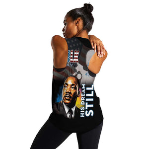 Black Americans Happy MLK Day Women Racerback Tank I Have A Dream