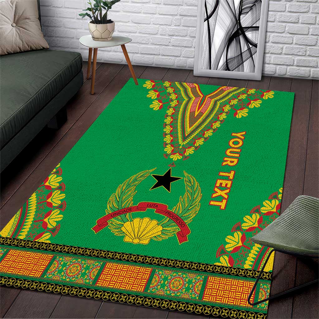 Personalised Afro Guinea Bissau Area Rug Dashiki With Coat Of Arms