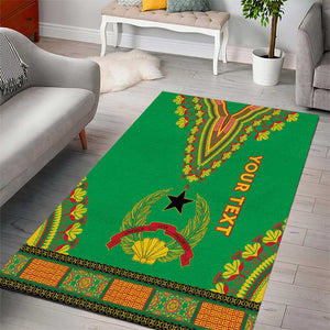 Personalised Afro Guinea Bissau Area Rug Dashiki With Coat Of Arms