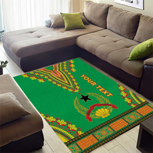 Personalised Afro Guinea Bissau Area Rug Dashiki With Coat Of Arms