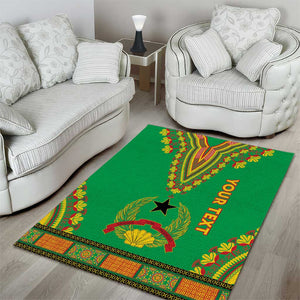 Personalised Afro Guinea Bissau Area Rug Dashiki With Coat Of Arms