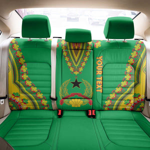 Personalised Afro Guinea Bissau Back Car Seat Cover Dashiki With Coat Of Arms