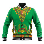 Personalised Afro Guinea Bissau Baseball Jacket Dashiki With Coat Of Arms