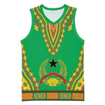 Personalised Afro Guinea Bissau Basketball Jersey Dashiki With Coat Of Arms LT15