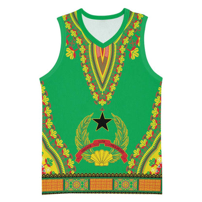 Personalised Afro Guinea Bissau Basketball Jersey Dashiki With Coat Of Arms LT15