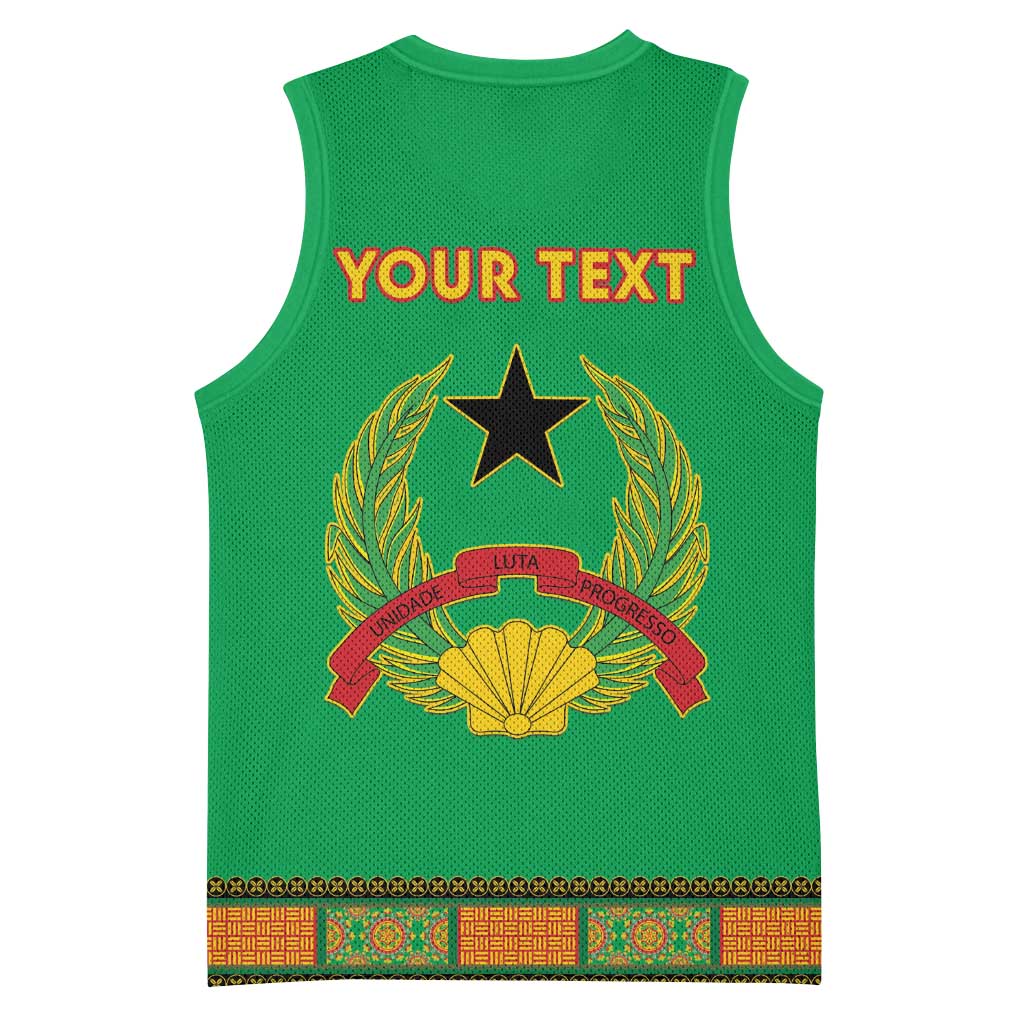 Personalised Afro Guinea Bissau Basketball Jersey Dashiki With Coat Of Arms LT15