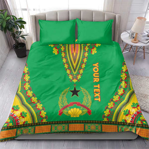 Personalised Afro Guinea Bissau Bedding Set Dashiki With Coat Of Arms