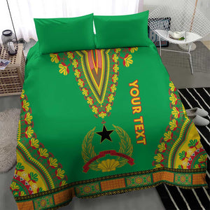 Personalised Afro Guinea Bissau Bedding Set Dashiki With Coat Of Arms