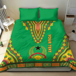 Personalised Afro Guinea Bissau Bedding Set Dashiki With Coat Of Arms