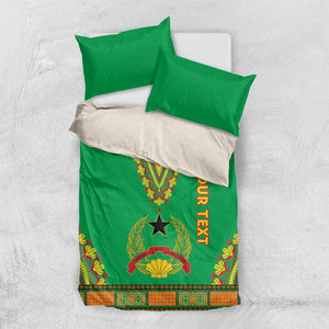 Personalised Afro Guinea Bissau Bedding Set Dashiki With Coat Of Arms